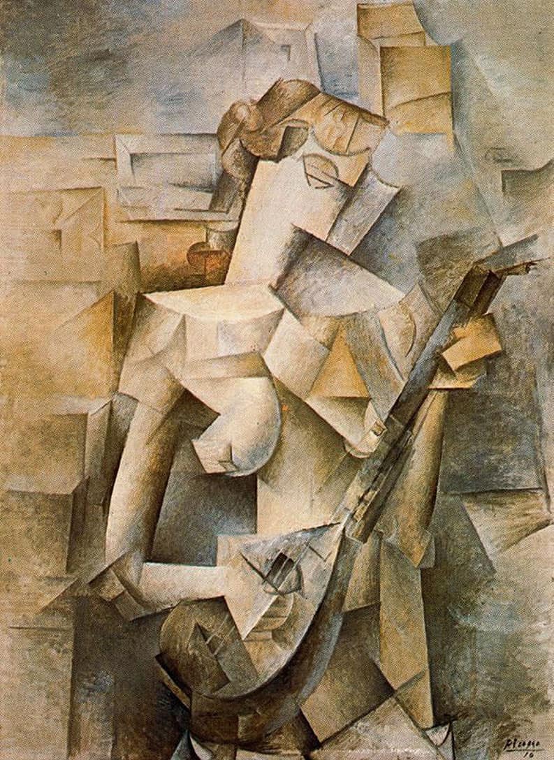 Pablo Picasso, Girl With Mandonlin, 1910
