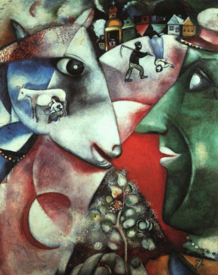 Unique Take on Cubism, Marc Chagall’s “I and the Village” (1911)