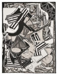 Frank Stella La penna di hu (black and white), 1988 from the Italian Folktales Series, 1988-1989