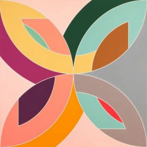 Frank Stella Flin Flon VI, 1970, acrylic on canvas painting the forms of which inspired the Polar Co-ordinates series prints