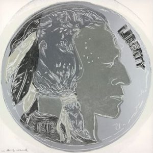 Andy Warhol, Indian Head Nickel, 1986, Screenprint on Lenox Museum Board (F&S.II.385)