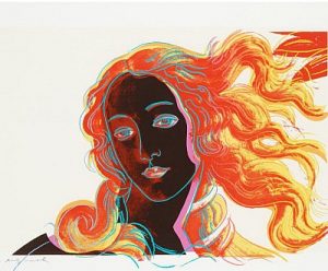 Andy Warhol, Details of Renaissance Paintings (Sandro Botticelli, Birth of Venus, 1482),1984 Screenprint on Arches Aquarelle (Cold Pressed) Paper, (F&S.II.318)