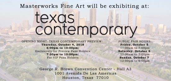 Texas Contemporary Art Fair in Houston October 4th-7th, 2018
