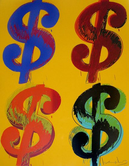 Andy Warhol Screenprint $ (4) 1982 FS II. 281
