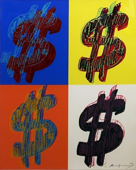 Andy Warhol Screenprint $ (Quadrant) 1982 FS II. 284