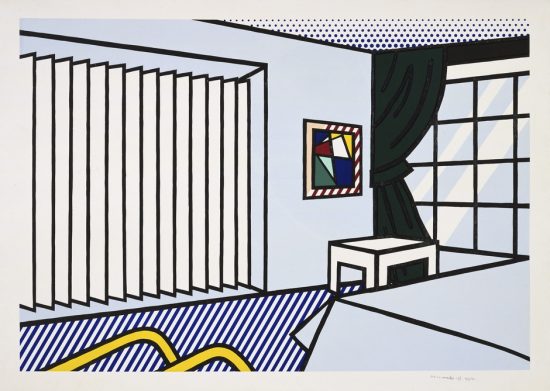 Roy Lichtenstein Screen Print, Bedroom, 1991 from the Interior Series