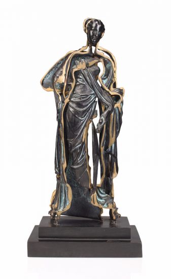 Arman Sculpture, Standing in bronze figure (Spliced Venus), C. 1990