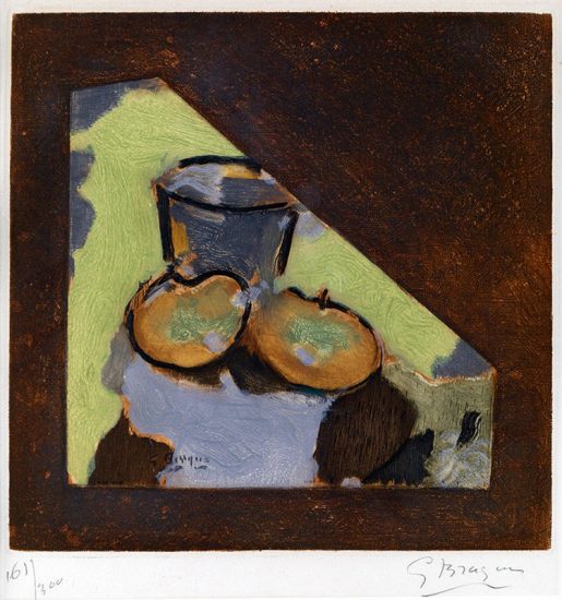 Georges Braque Aquatint, Nature morte oblique (Oblique Still Life), c. 1950