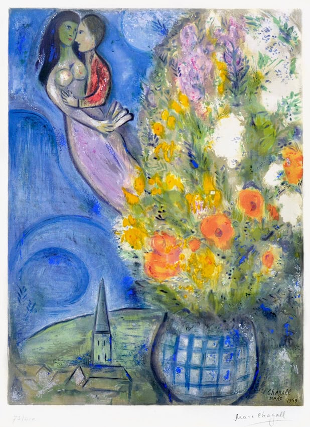 Marc Chagall, The Bouquet, 1949, Lithograph