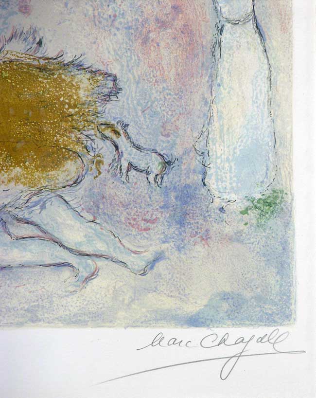 Marc Chagall, La Ruse de Dorcon (Dorcon's Strategy), Lithograph (S) (I)