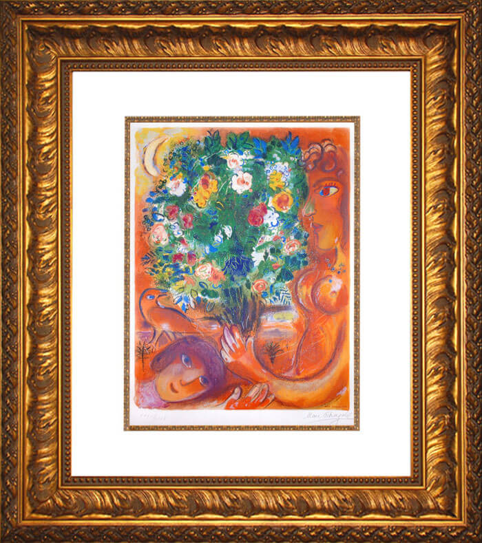 Marc Chagall, Femme au Bouquet Woman with Bouquet from Nice and