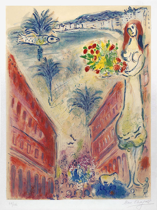 Marc Chagall, Avenue De La Victoire At Nice, Plate VI from &amp;quot;Nice et la ...