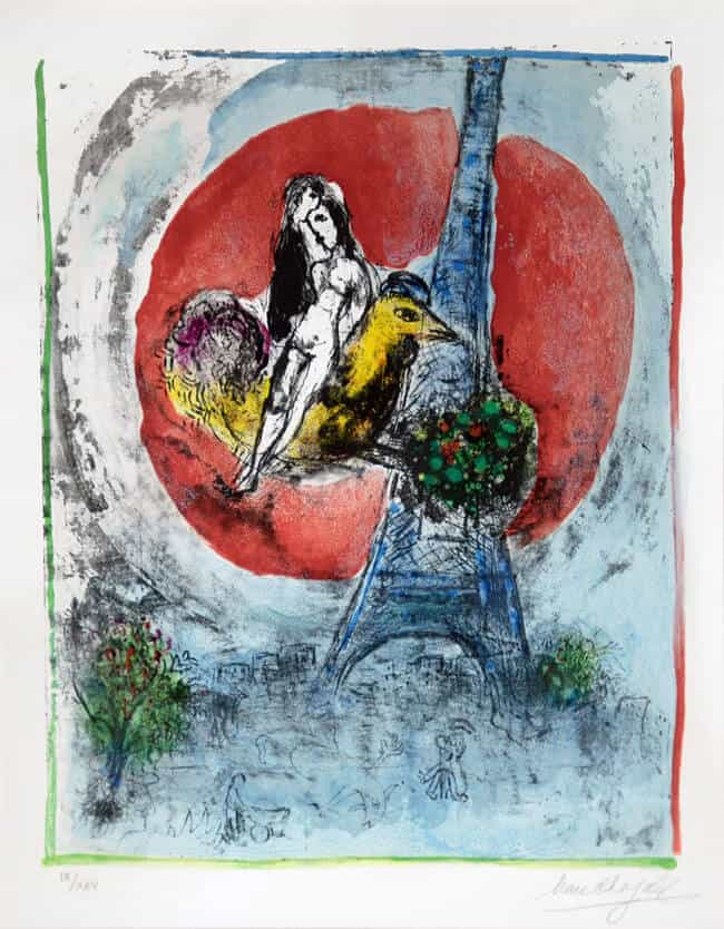 Marc Chagall, The Eiffel Tower Lovers (image 1)