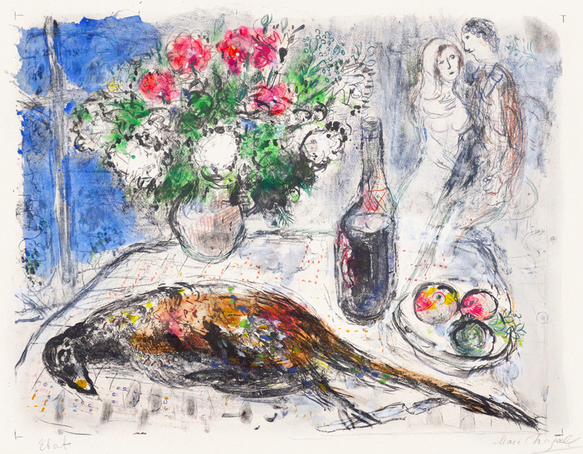 Marc Chagall still life, Untitled Study, 1966