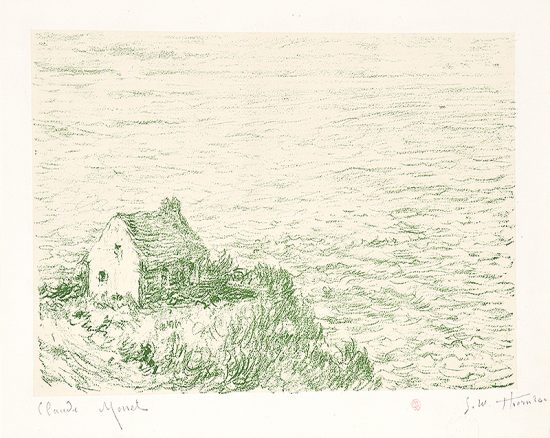 Claude Monet Lithograph, La Douane, Effet de l’après-midi (The Customs House, Afternoon Effect), 1894