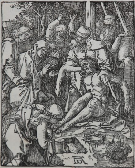 Albrecht Dürer Woodcut, The Lamentation (The Small Passion), 1612
