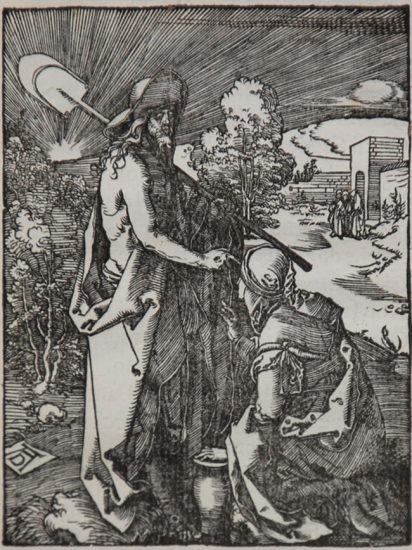 Albrecht Dürer Woodcut, Noli Me Tangere (The Small Passion), 1612