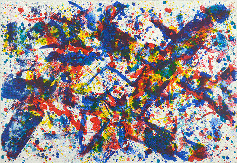 Sam Francis, Doubled Cross, 1973, Lithograph (S) (I)