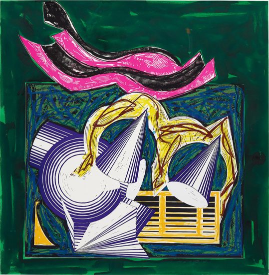 Frank Stella Screen Print, One Small Goat Papa Bought for Two Zuzim, 1984
