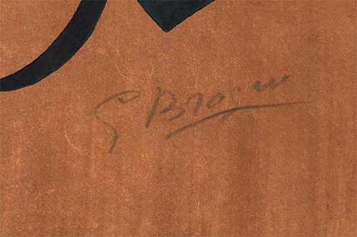 Georges Braque signature, Si je Mourais la -bas (If I Die Over There), 1962