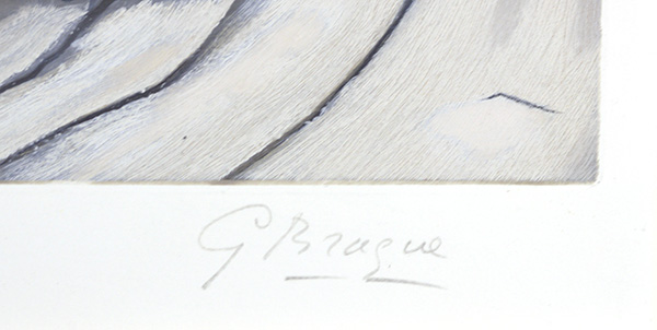 Georges Braque signature, Varengeville, 1955