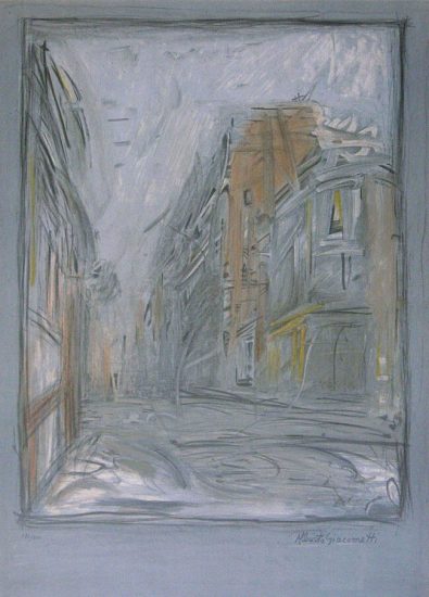 Alberto Giacometti Lithograph, Rue d'Alesia