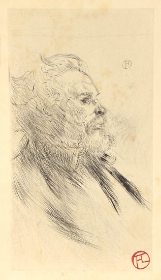 Henri de Toulouse-Lautrec Etching, Charles Maurin, 1898