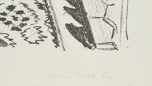 Henri Matisse signature, Odalisque debout au plateau de fruits (Odalisque Standing with Fruit Tray), 1924