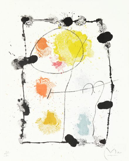 Joan Miró Lithograph, Je travaille comme un jardinier (I work like a gardener), 1963