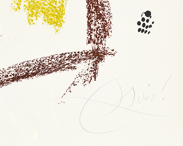 Joan Miró signature, Maravillas con Variaciones Acrósticas en El Jardín de Miró, 1975