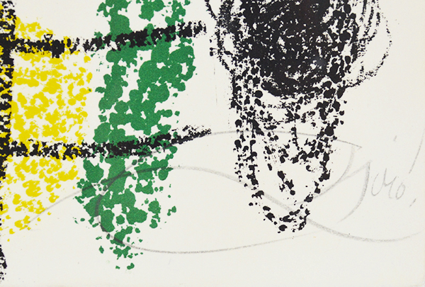 Joan Miró signature, Plate 15 from ‘Album 21’, 1978