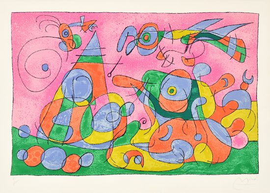 Joan Miró Lithograph, Ubu Roi (King Ubu ) from Suites por Ubu Roi, 1966