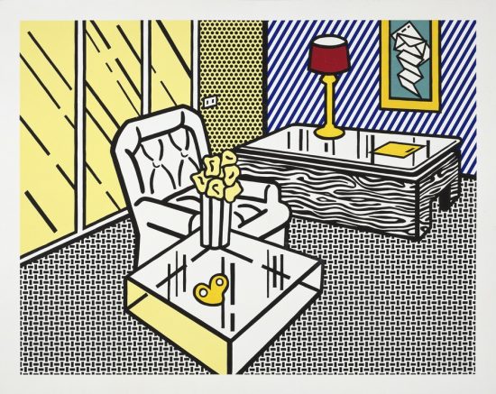 Roy Lichtenstein Woodcut, The Den , 1991 from the Interior Series