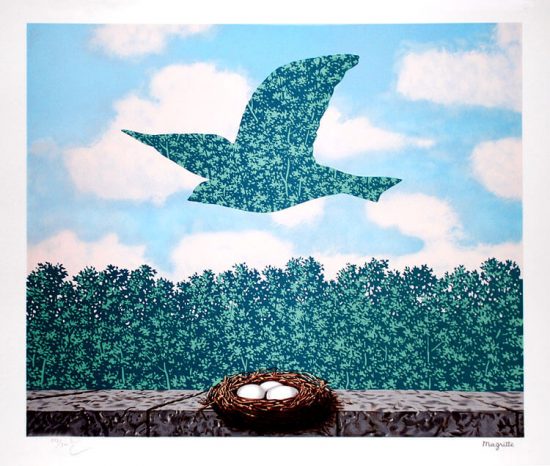 René Magritte Lithograph, Le printemps (Spring)