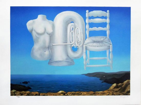 René Magritte Lithograph, Le Temps menaçant (Threatening Weather)