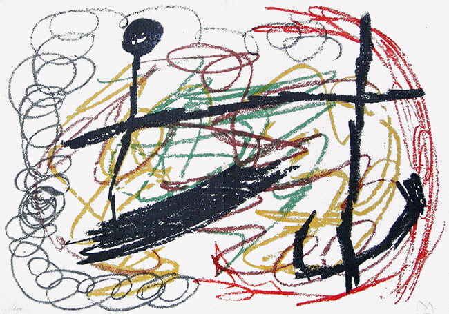 Joan Miró, Lithograph IX from Miró, Obra Inedita Recent, 1964