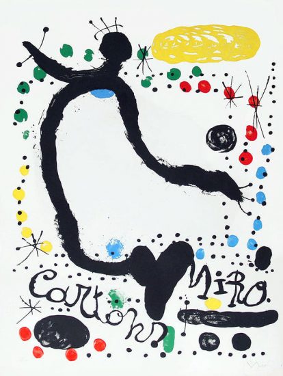 Joan Miró Lithograph, Cartons, 1965