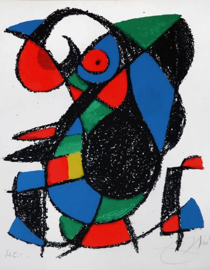 Joan Miró Etching, Pl. 13 from Lithograph II, 1975