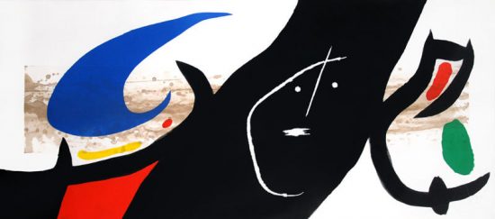 Joan Miró Etching, Maja Negra, 1973