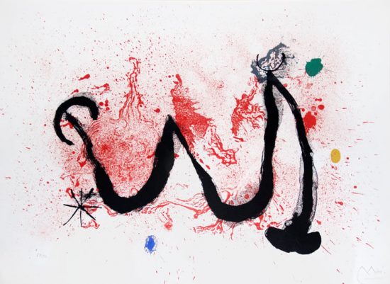 Joan Miró Lithograph, La Danse du Feu (The Fire Dance), 1963