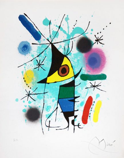Joan Miró Lithograph, Work on Paper, Mir&oacute; lithographs I, 1972