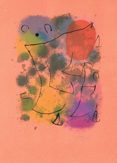 Joan Miró Lithograph, Hommage à Rimbaud (Homage to Rimbaud), 1962