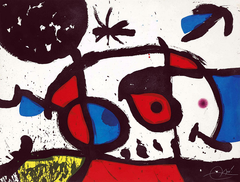 Joan Miró, Le Bagnard et sa Compagne, 1975