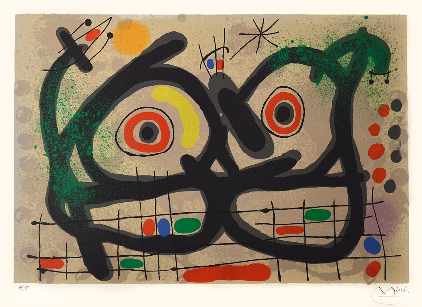 Joan Miró, Le lezard aux plumes d'or (The Lizard with Golden Feathers), 1967