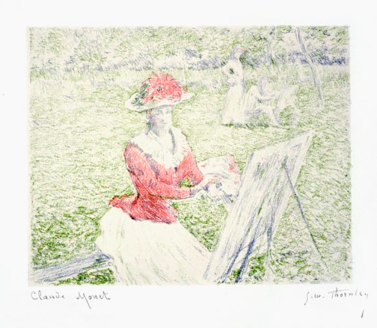 Claude Monet Lithograph, Blanche Painting, c. 1892-3