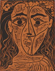 Pablo Picasso Tête de femme à la couronne de fleurs (Woman’s Head with Crown of Flowers), 1964