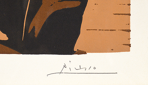 Pablo Picasso signature, Tête de Femme (Head of a Woman), 1962