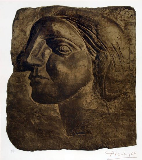 Pablo Picasso Lithograph, Buste de Femme, 1958