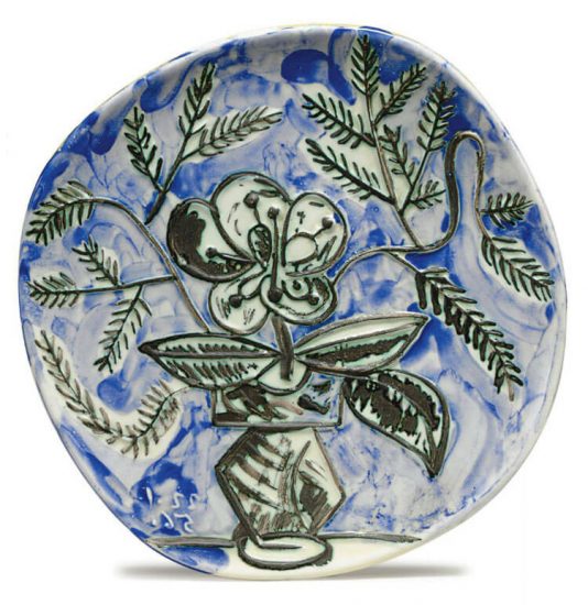 Pablo Picasso Ceramic, Vase au bouquet (Vase with bunch), 1956 A.R. 304