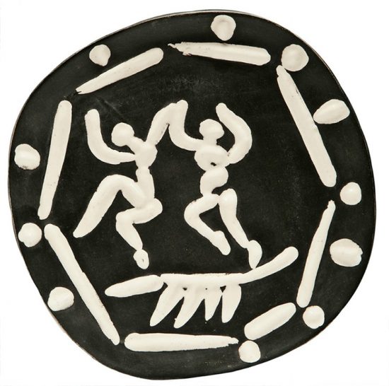 Pablo Picasso Ceramic, Two Dancers, 1956 A.R. 380